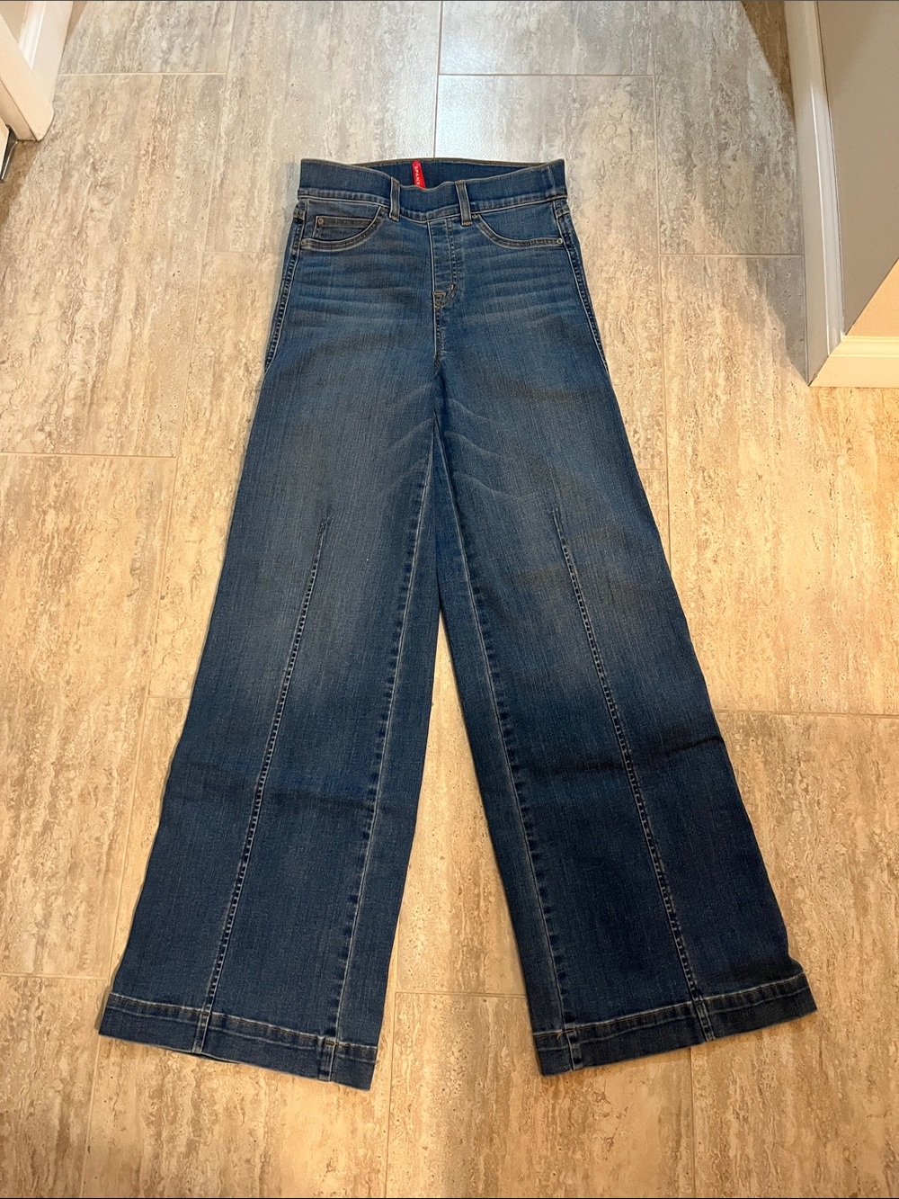 Spanx Wide Leg Women's Jeans in medium Blue wash